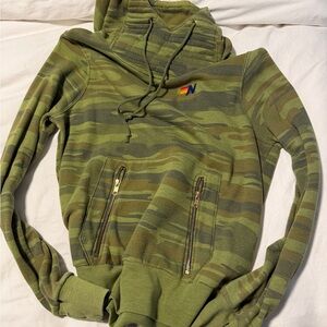 Aviator Nation camo scuba hoodie